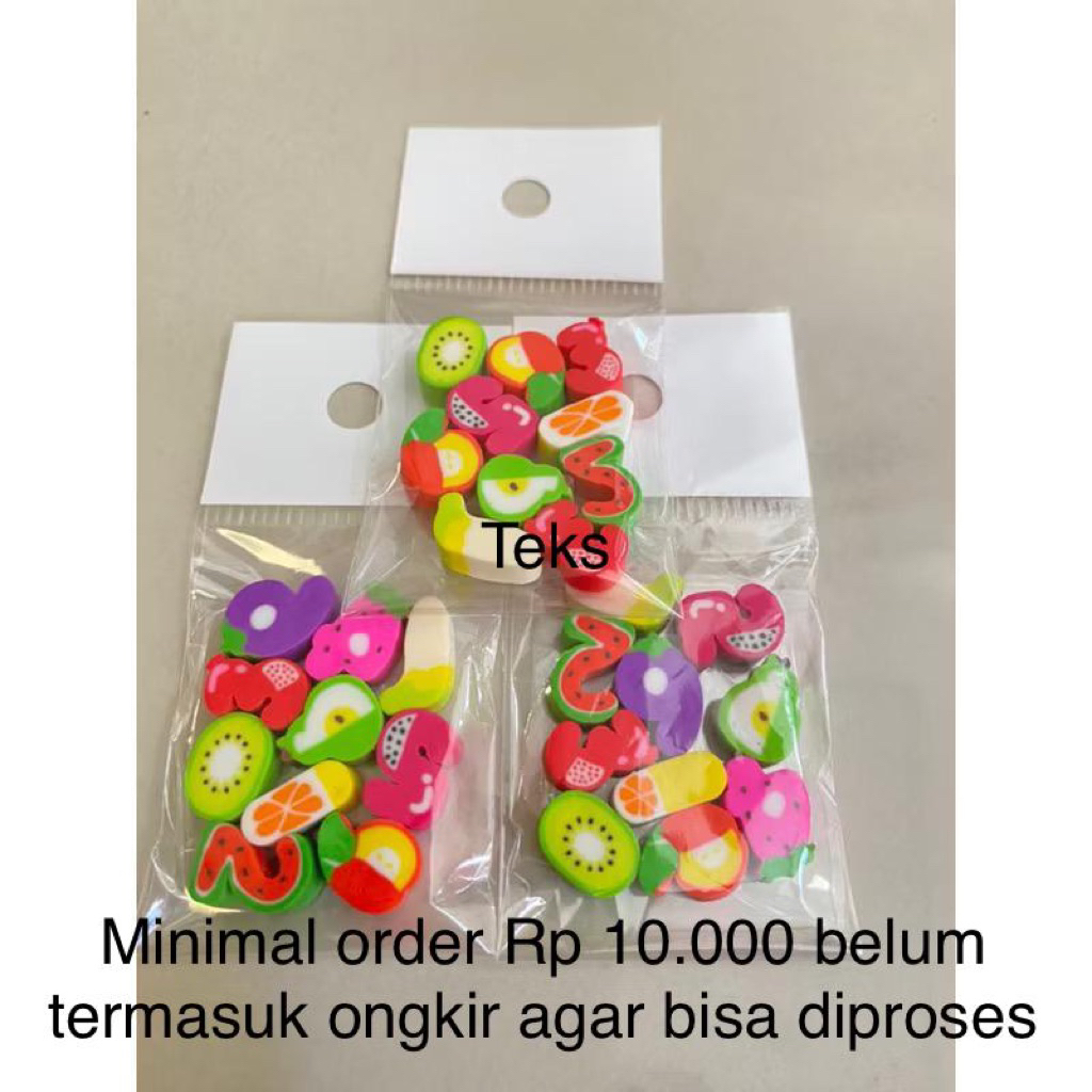 

Penghapus Karakter Mini isi 10 biji Penghapus Pensil Lucu