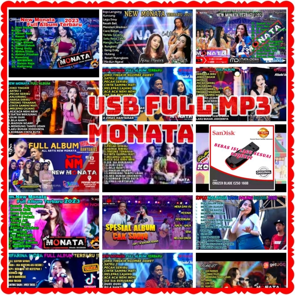 FLASHDISK MP3 MONATA-FLASHDISK LAGU TERBARU MONATA-USB LAGU DANGDUT PANGUNG MONATA-LAGU MONATA