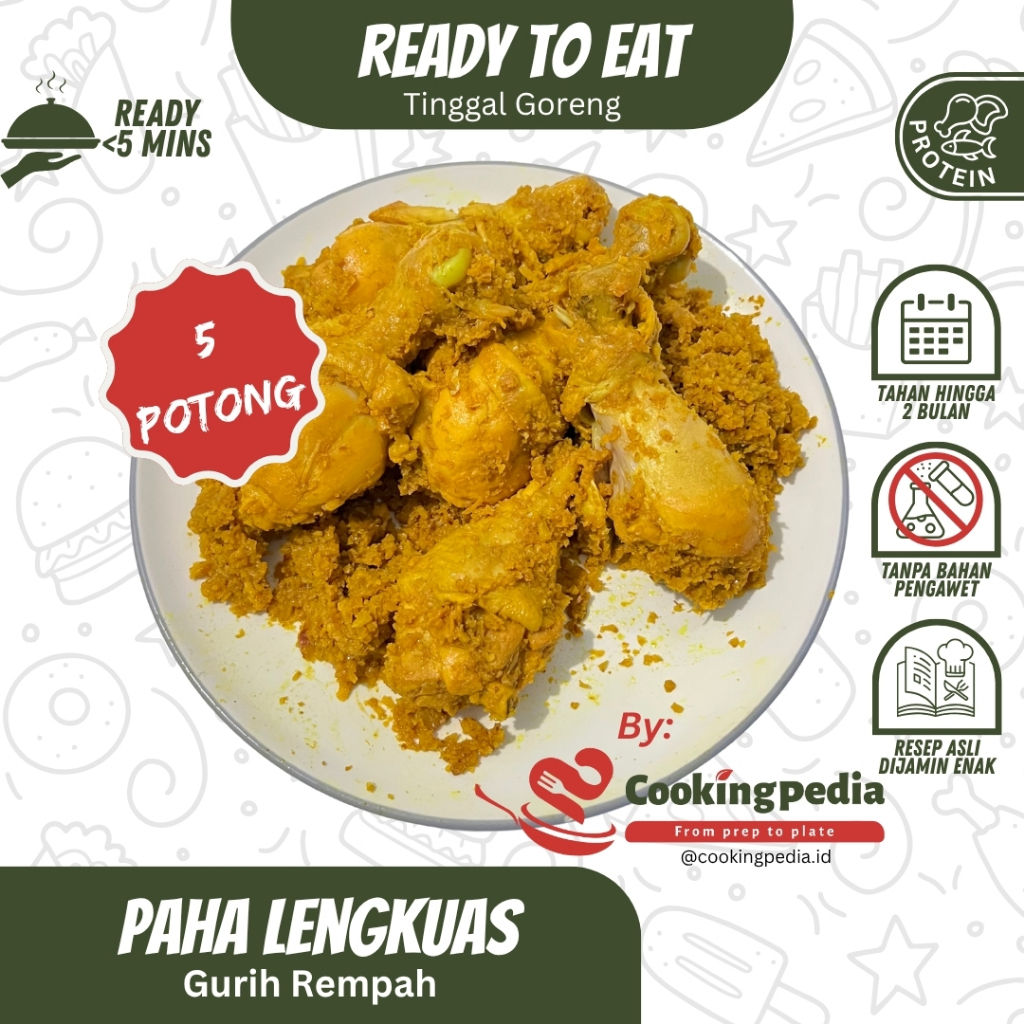

[Cookingpedia ] Paha Goreng Lengkuas I Ayam Goreng I Rasa Aromatik I Lauk Rumahan I Siap Saji I Homemade I Ready to Eat I Ready to Cook I Bekal Anak Sekolah