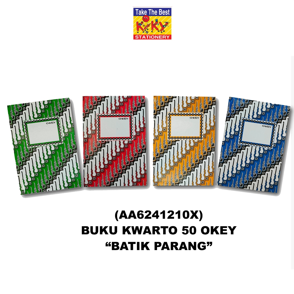 

OKEY Buku Hard Cover Kwarto Glossy (Uk. 16 x 21 cm) Isi 50 Lembar