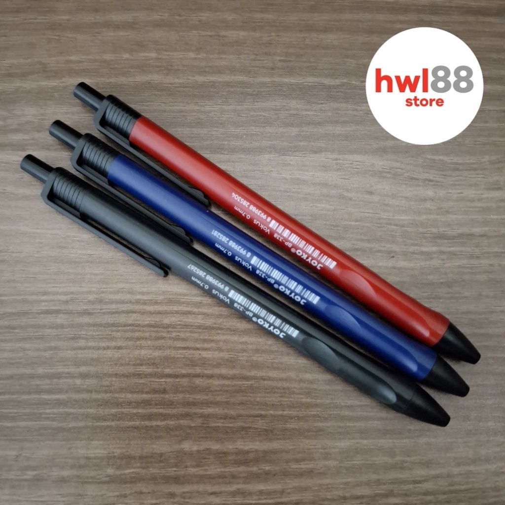 

Ballpen Bolpoin Pulpen Pena Joyko Hitam Merah Biru Set (isi 3 pcs)