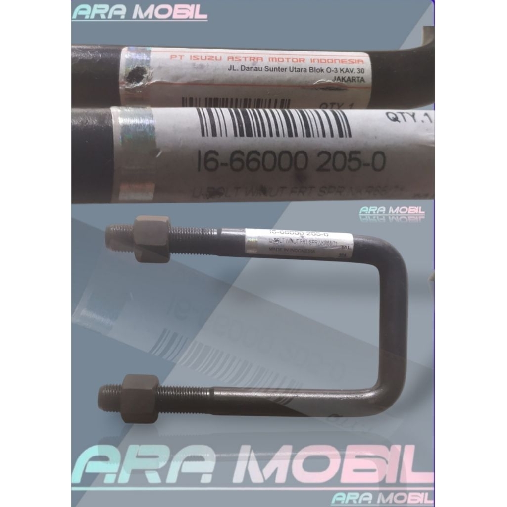 U BOLT SPRING FR FRONT clam per klam baut sepring depan ASLI ORIGINAL ISUZU TRUK NKR 66 71 giga NMR 