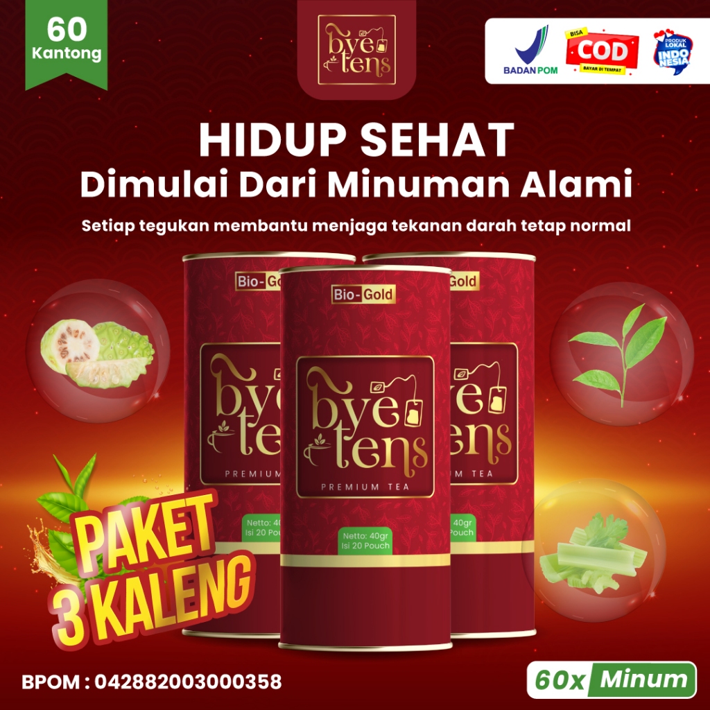 

Bye Tens Teh Hipertensi | Tea Asam Urat Dan Bantu Menurunkan Darah Tinggi BPOM