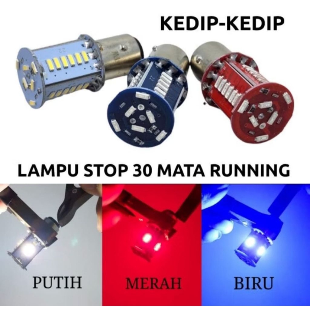 Lampu balon stop belakang motor Variasi kedip nyala terang Universal