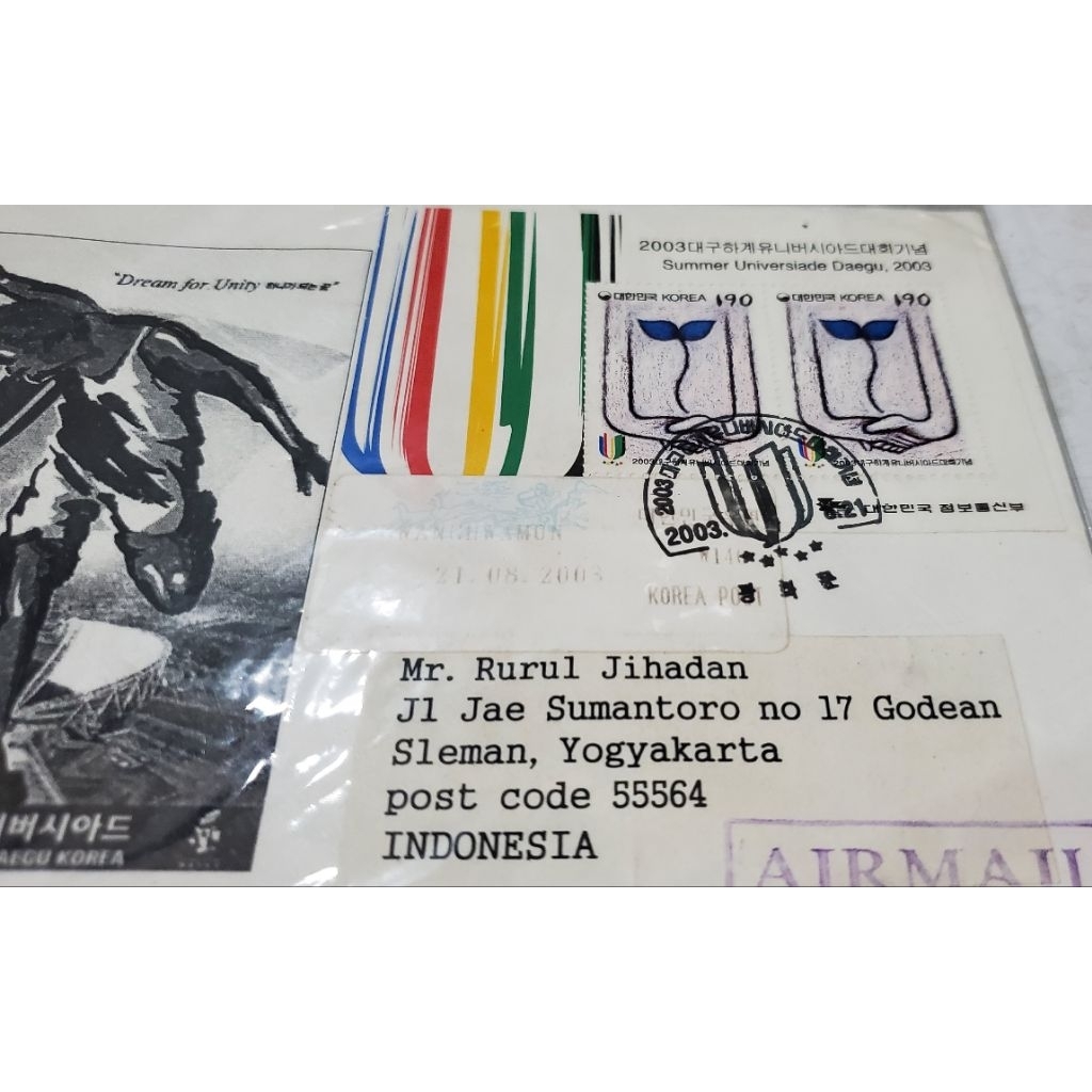 

1 bj amplop kosong plus prangko used