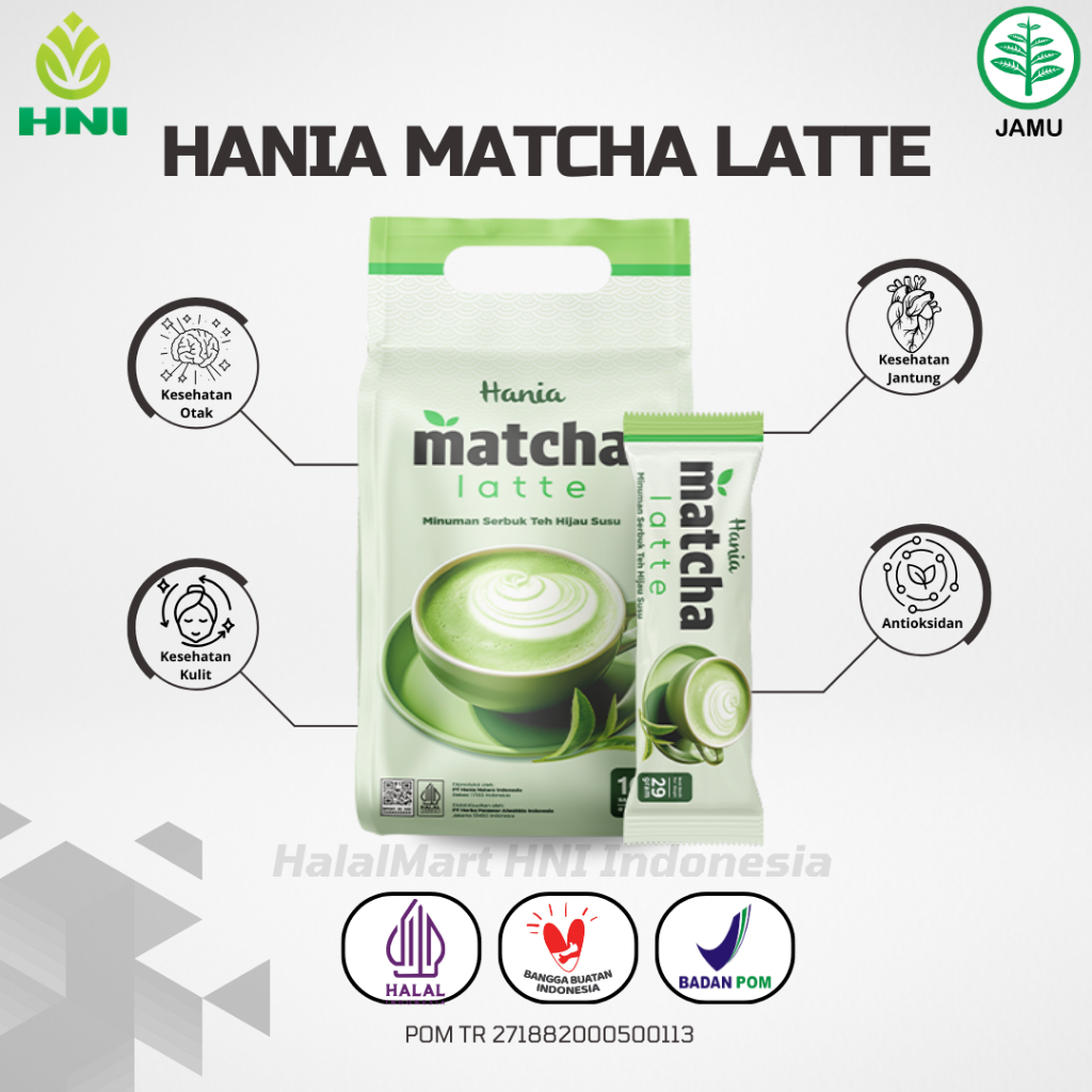 

Hania Matcha Latte HNI - Original Green Tea Drink for Health Enhancement HPAI