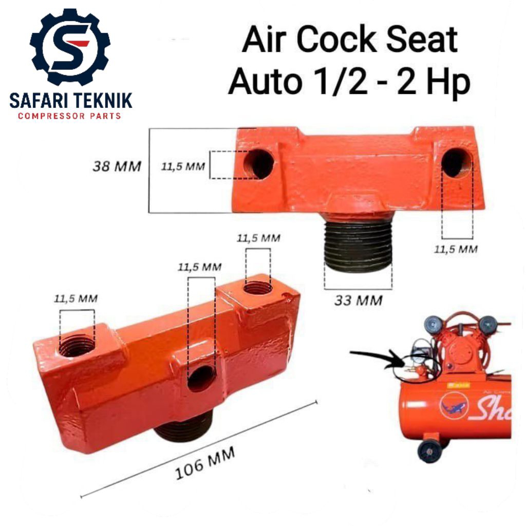 Air Cock Seat Auto Kompresor Angin Type  1/2 - 2 Hp Kompresor Listrik , Penggerak Dinamo