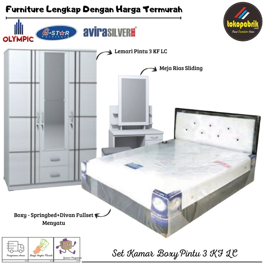 Set Kamar Tidur / Paket Seserahan Lengkap / Paket Furniture / Set Multibed Lemari / Set Lemari Meja 