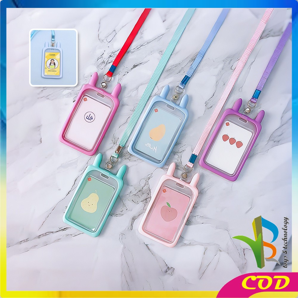 

EC RB-C324 Name Tag ID Card Holder Karakter Kelinci Gantungan Kartu Nama Atau Panitia / Tali ID Card Nama Karakter Bear / Gantungan Tali Kartu Akses Kantor MRT Busway Lanyard