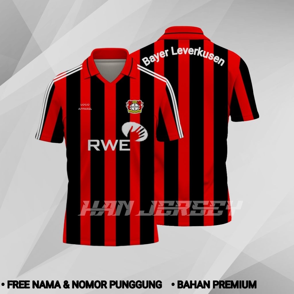 Jersey Bola Bayer Leverkusen Retro 2002 Full Printing
