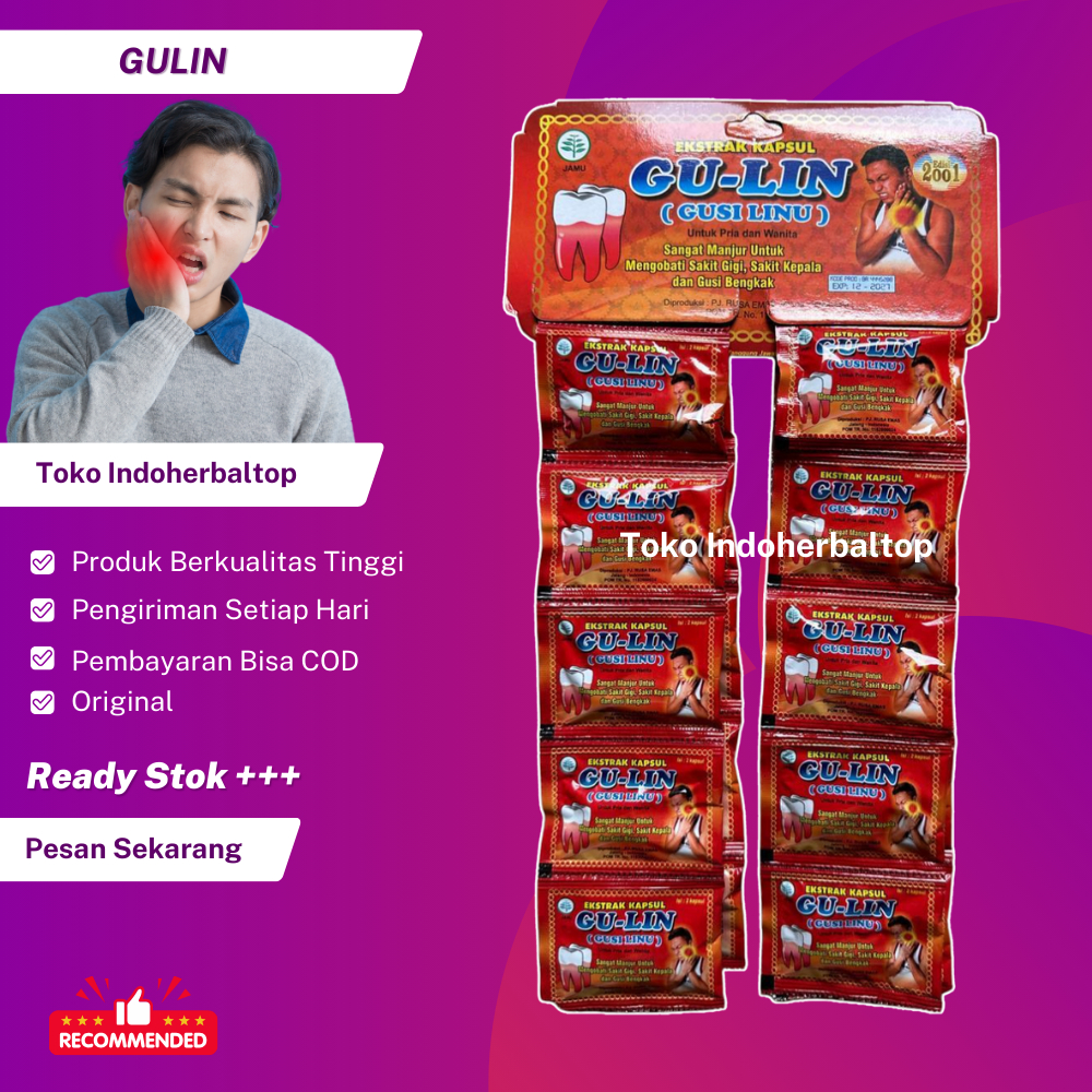 

Kapsul Gulin Gusi Linu 1 Hanger isi 20 Sachet