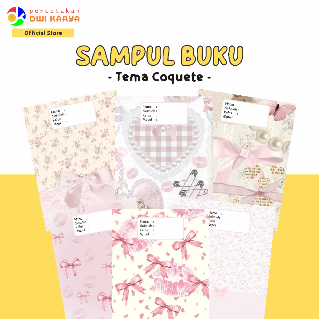 

[PAKET] SAMPUL BUKU TEMA COQUETTE 6 LEMBAR SAMPUL BUKU AESTHETIC