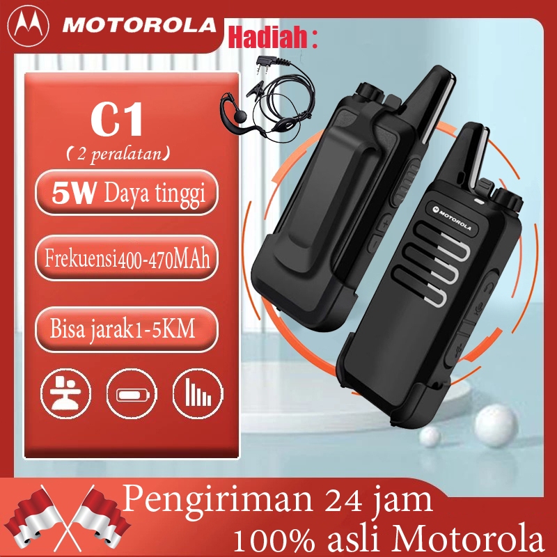 [Hadiah Headphone Gratis]MOTOROLA Walkie Talkie mini 5W VOX Portabel Radio 9800MAH BateraiHandy Talk