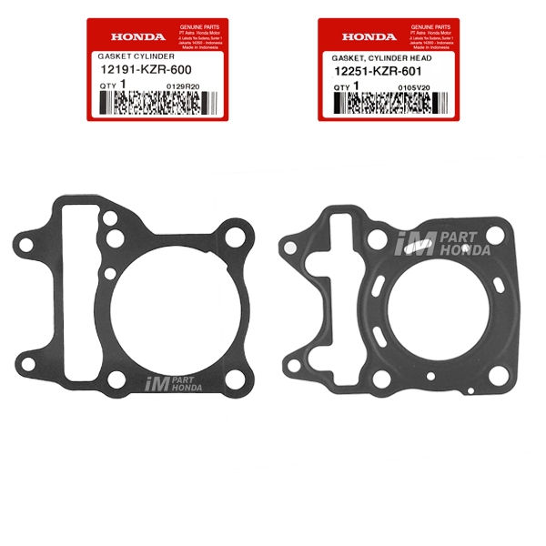 ORI  12191-KZR-600 12251-KZR-601 Paking Perpak Blok & Kop Gasket Cylinder Head Vario 125 Old Vario