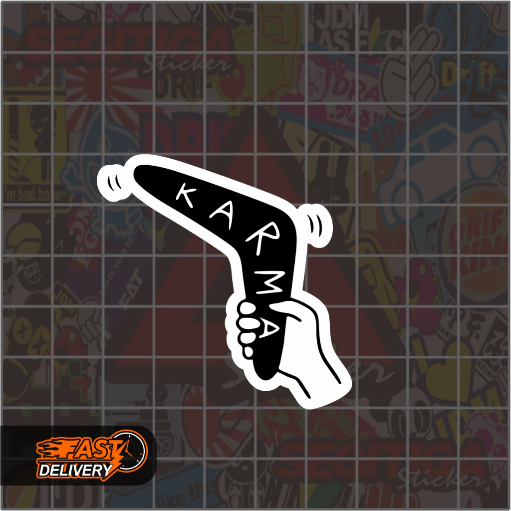 

Sticker Karma Boomerang Ukuran 5 x 5 Cm