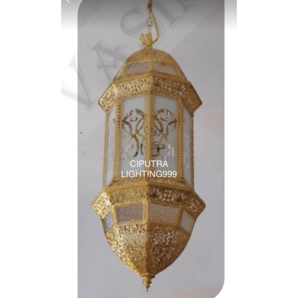 LAMPU GANTUNG HIAS TURKI TERAS RUANG TAMU TERAS DIAMETER 28 CM MEWAH