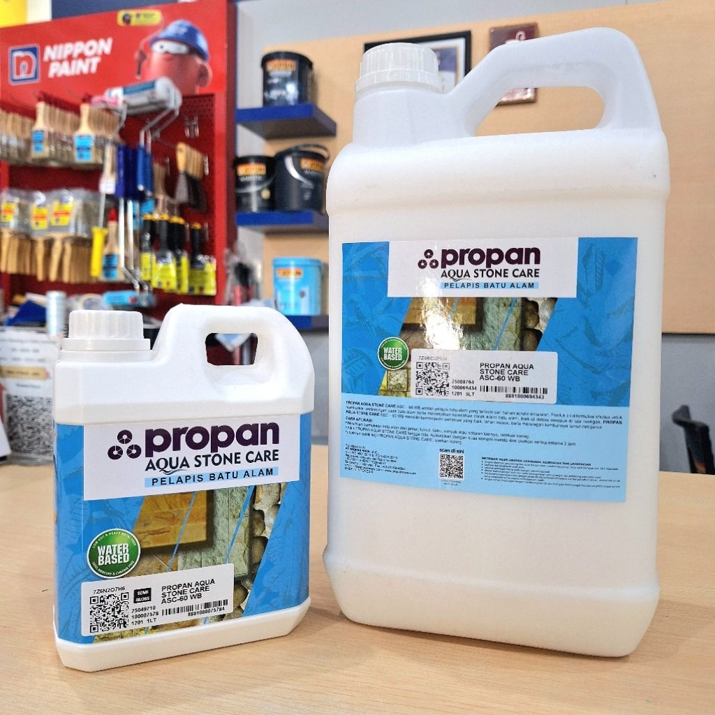 Propan Aqua Stonecare Stone Care ASC-60 1L & 5L semi gloss / cat coating batu alam water based