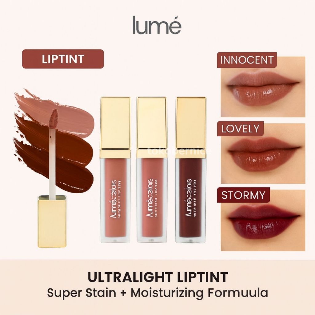 Lumecolors Ultralight Liptint – Liptint Pigmented Tahan Lama & Melembapkan Bibir
