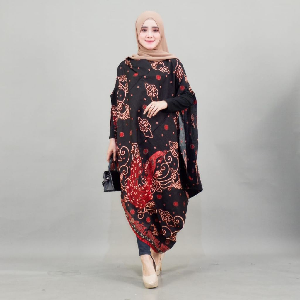 kaftan batik atasan wanita bahan Paris all size