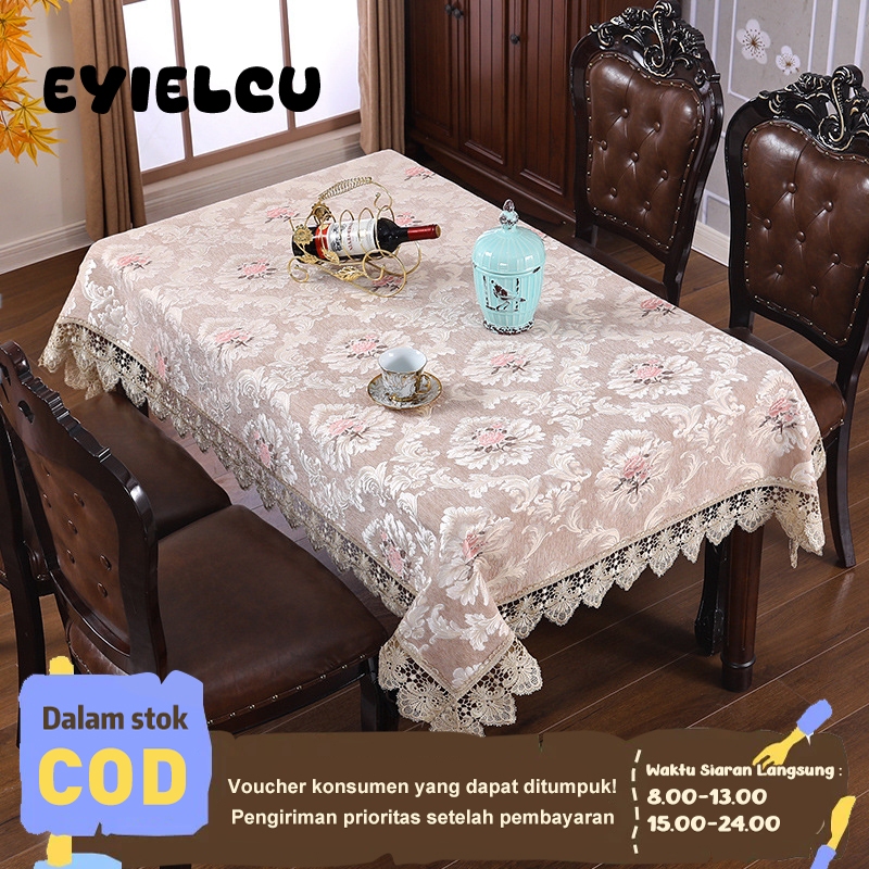 EyreTaplak meja renda Eropa debut bordir jacquard rasa canggih taplak meja rumah taplak meja meja me