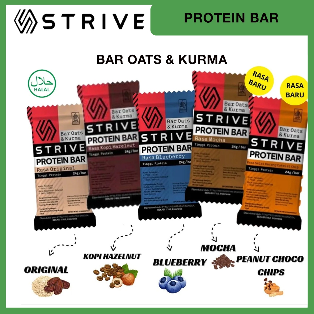 

Strive Protein Bar BPOM Halal