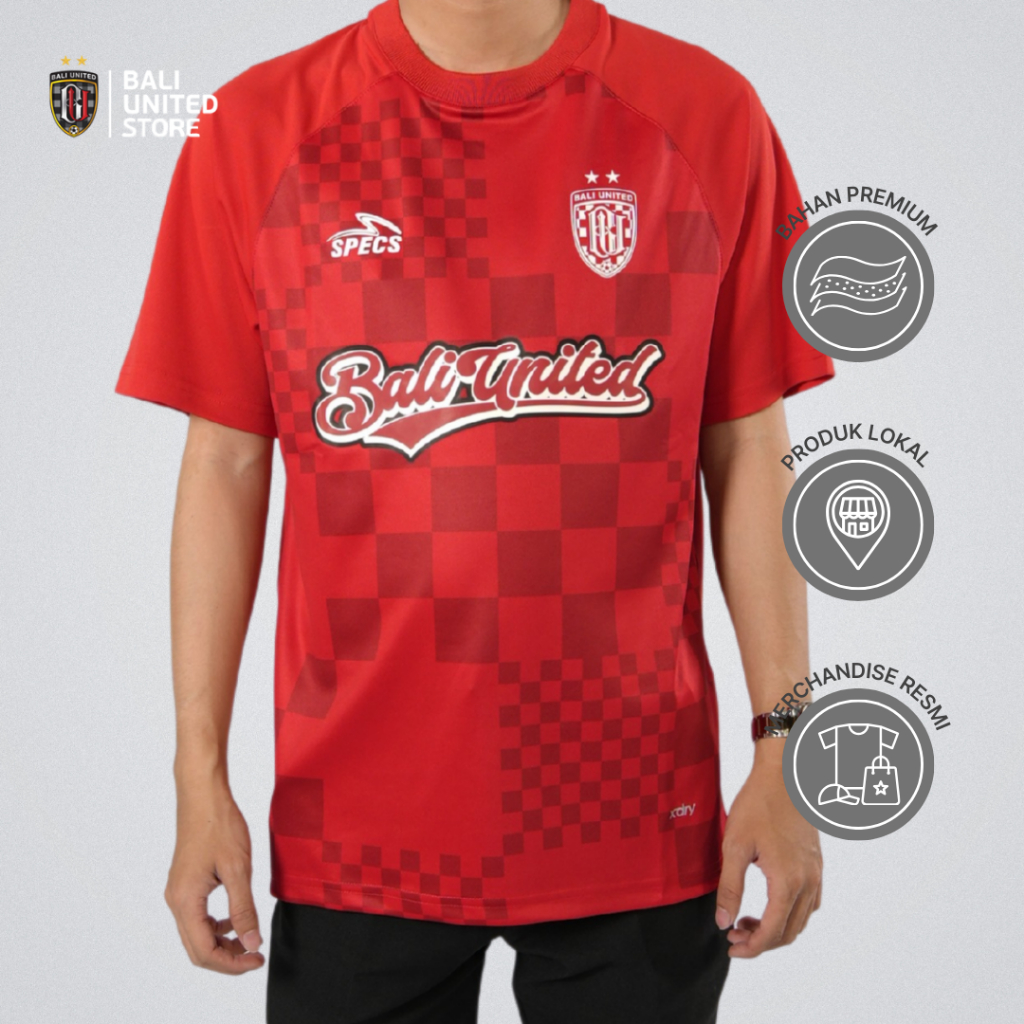 Bali United Kaos Official T-Shirt Red Bali United FC 2025