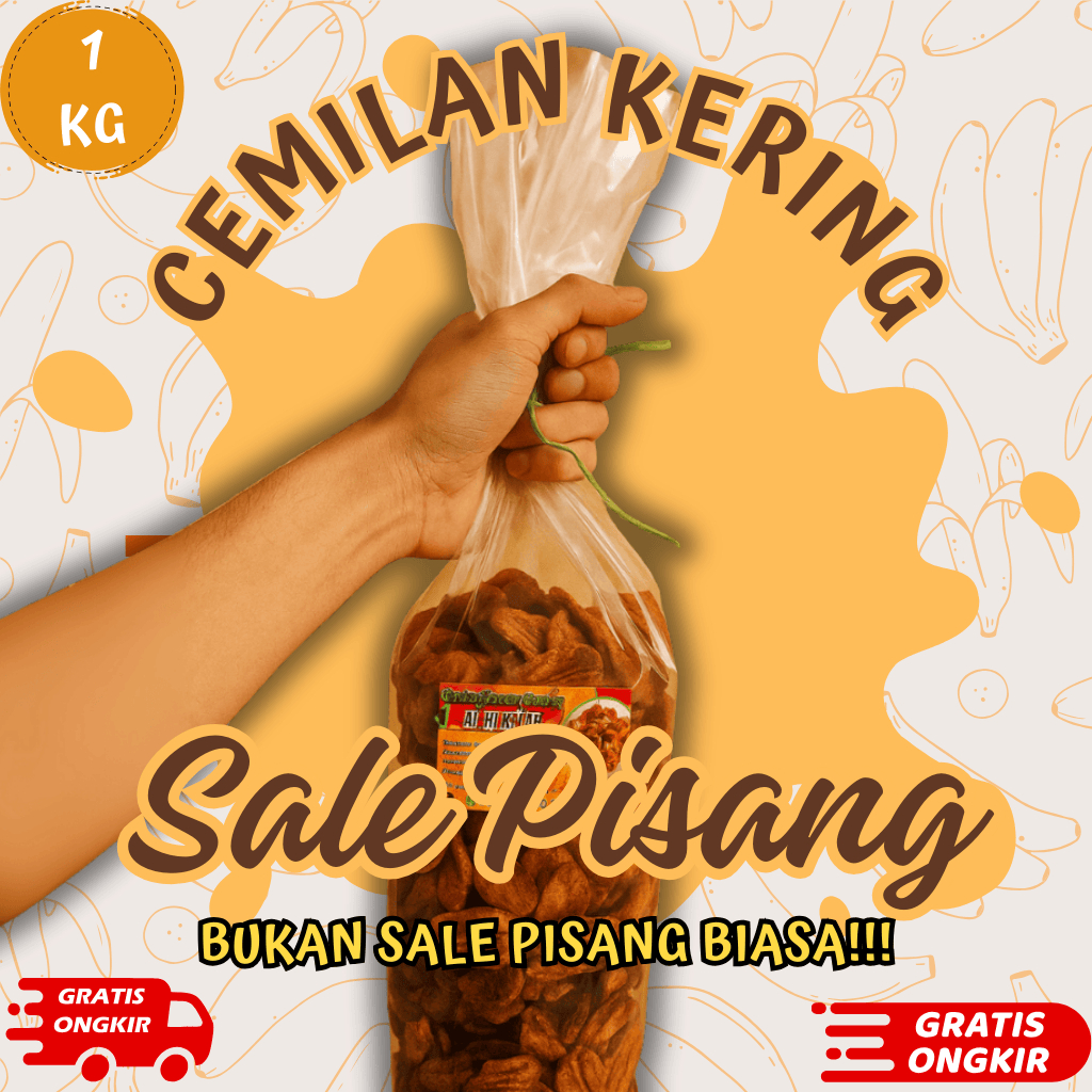 

Keripik Sale Pisang Asli Khas Cilacap Manis Gurih renyah 1 Kg