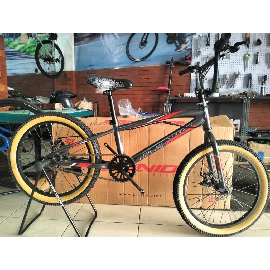 Sepeda bmx 20" Genio GXPRO 20 inchi alloy bmx sepeda anak laki laki sepeda bmx 20 inchi rotor 360° c