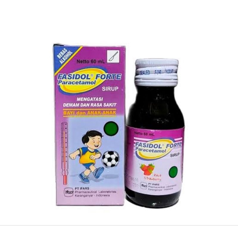

Fasidol Forte merupakan obat dengan zak aktif yang tiap 5 ml mengandung paracetamol 160 mg dalam bentuk sirup yang mempunyai efek kerja sebagai mengobati demam, menghilangkan untuk sementara waktu rasa sakit ringan, nyeri dan rasa tidak enak yang berhubun