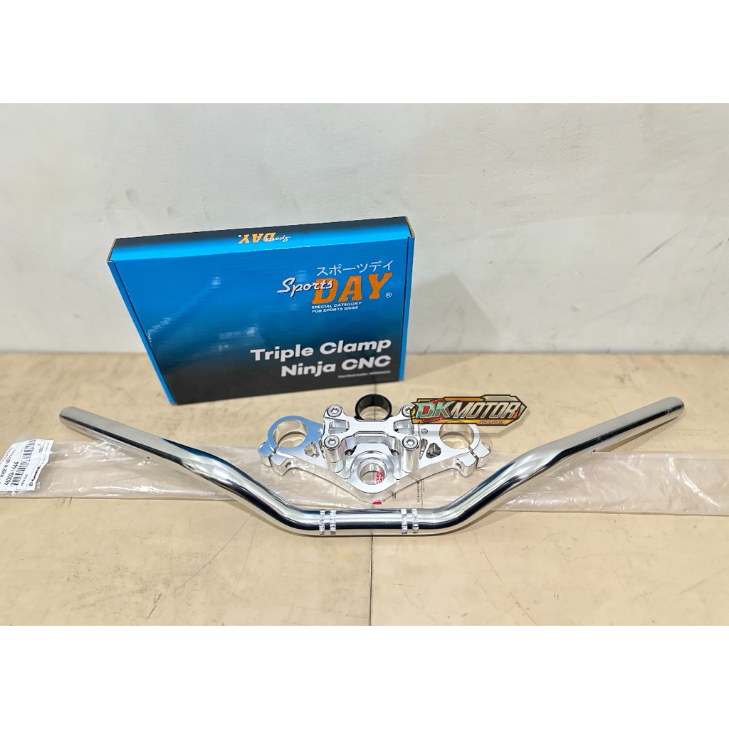 Segitiga T Atas Ninja R Old Aluminium CNC set Stang Stir Ninja R SS Original Kawasaki