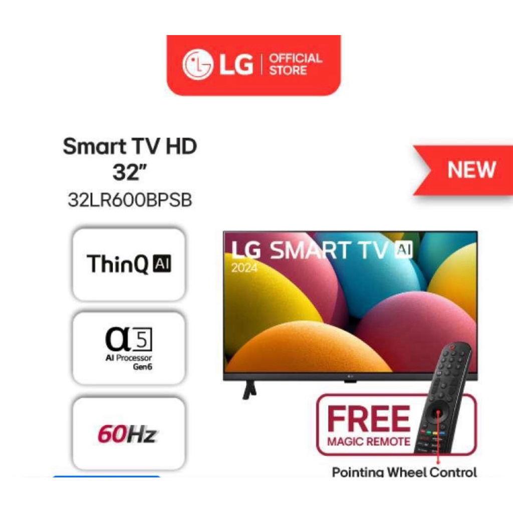 LG TV LQ63 Smart TV 32 inch with G5 Gen 5 AI Processor - 32LQ630BPSA