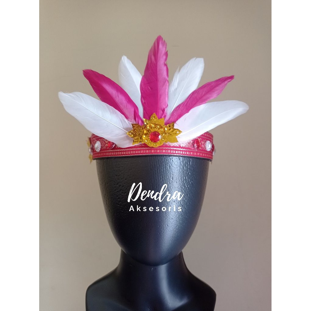 Topi Agustusan / Topi Bulu Karnaval / Topi 17 Agustus Merah putih