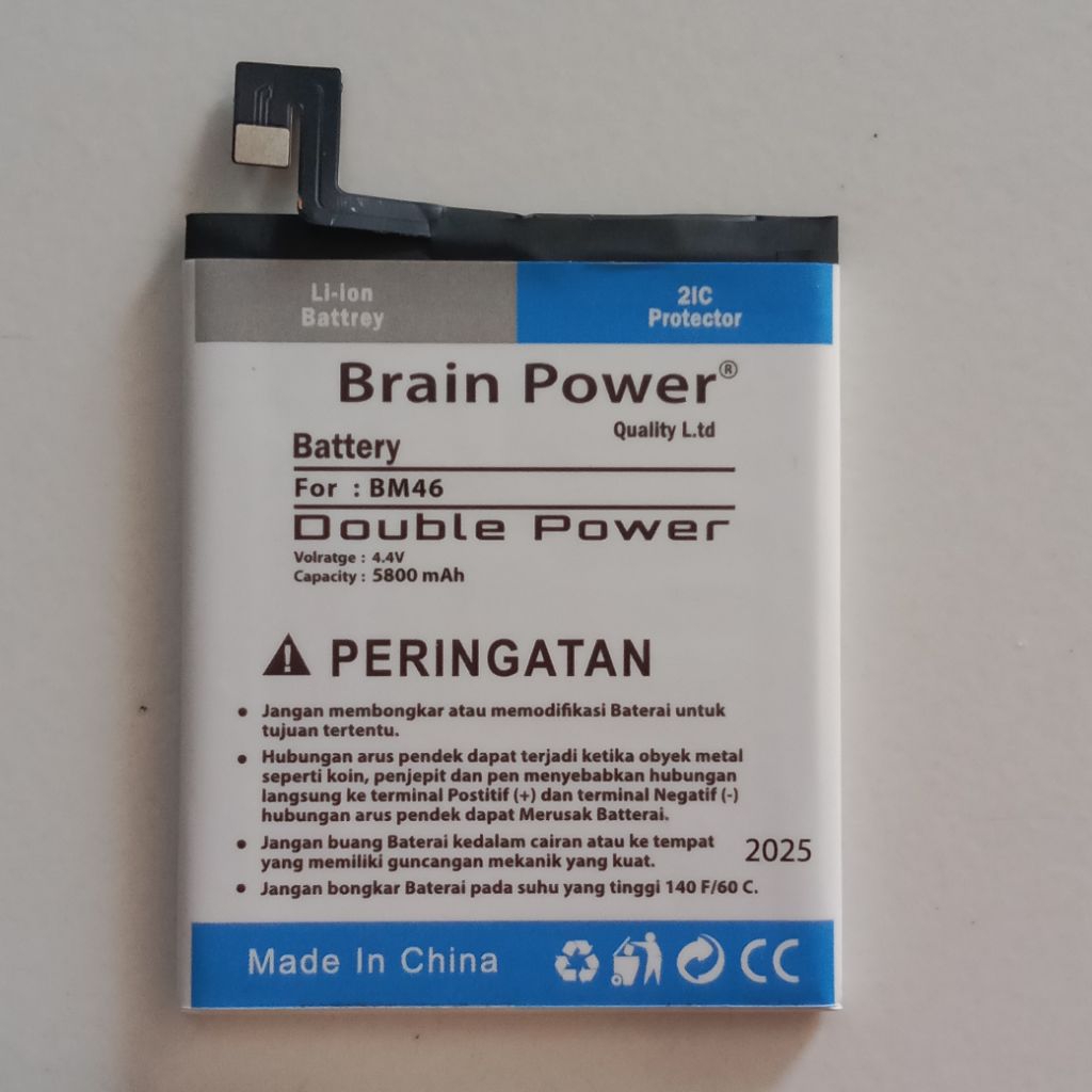 Batrai Bttery batre Brain Power BM46 Xiaomi Redmi Note 3 BM-46