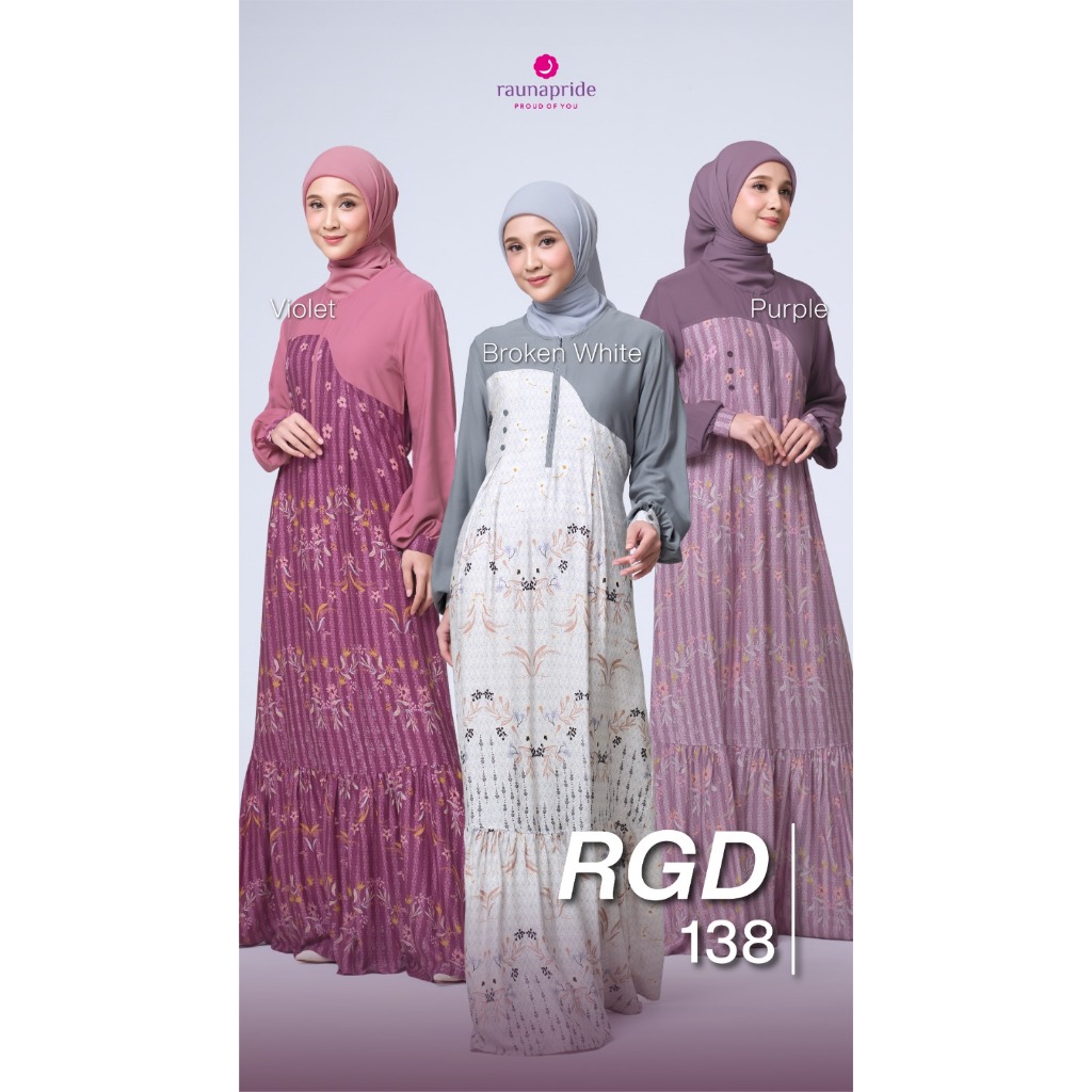Raunapride Gamis Rayon Signature Terbaru / RGD -138 / Fashion Muslim Rauna RGD 138 by Raunapride