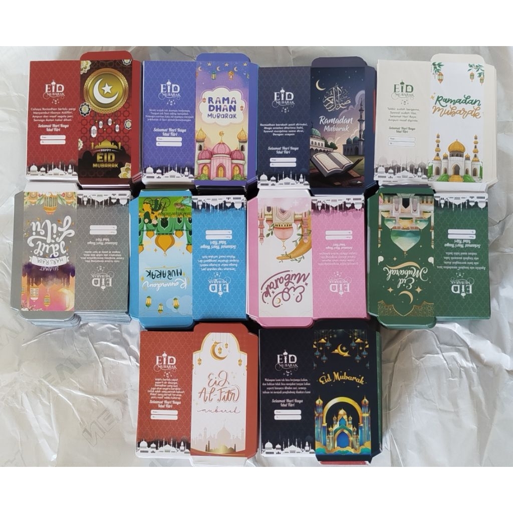 

-+100 LEMBAR Amplop Lebaran Jumbo Glossy Muslim