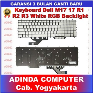 Keyboard Dell Alienware M17 17 R1 R2 R3 White RGB Backlight