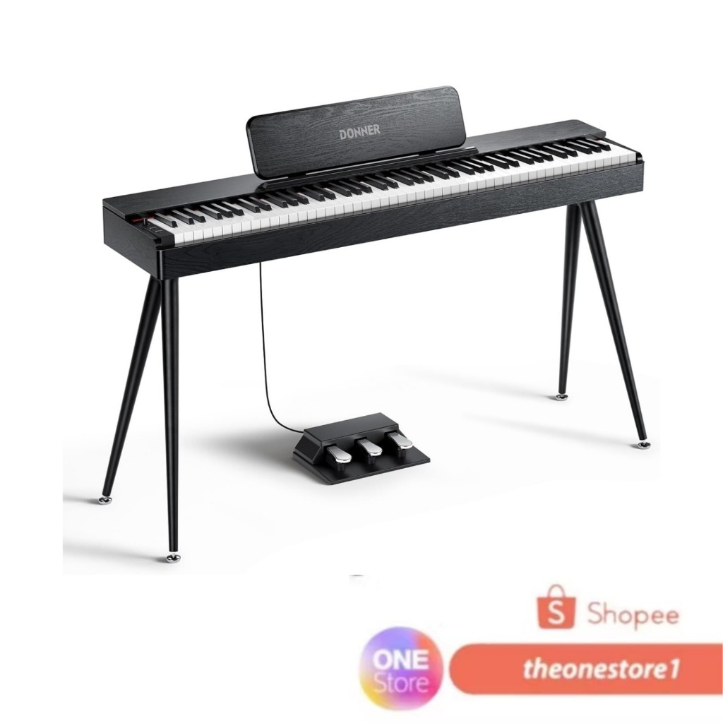 Donner Oura S100 Digital Piano 88 Key Weighted Keyboard - Black / Donner oura s100 piano elektrik