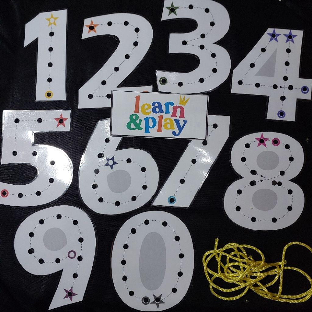 Mainan Montessori/Mainan Edukasi/Mainan Menjahit/Lacing Card untuk anak PAUD - TK