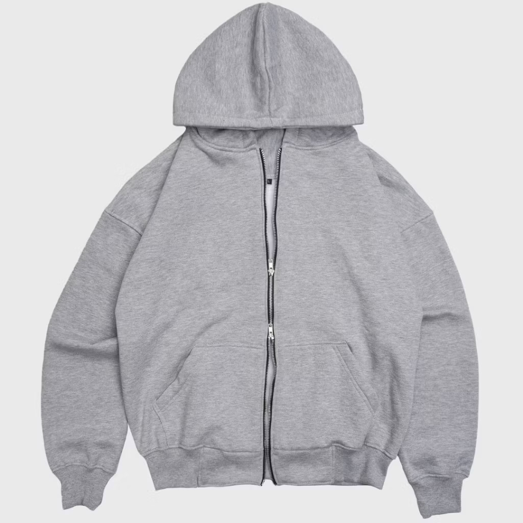 DIXICO Jaket Sweater Double Zipper Polos UNISEX