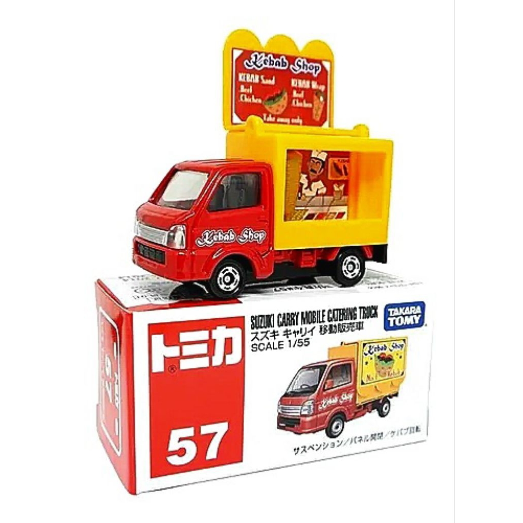 TOMICA SUZUKI CARRY MOBILE CATERING TRUCK TAKARA TOMY #57 DIECAST MOBIL FOOD TRUCKS CAR TRUK PICKUP 
