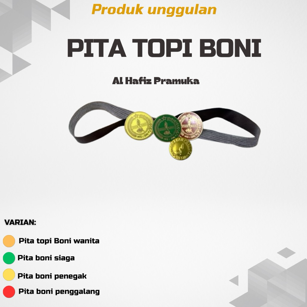 pita topi boni pramuka wanita