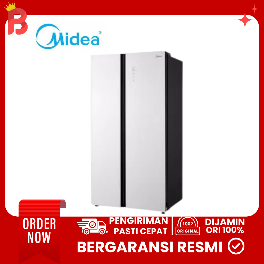 MIDEA Kulkas Side By Side | Kapasitas 548 Liter