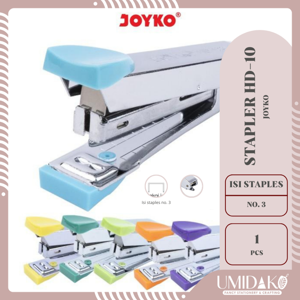 

[UMIDAKO] STAPLER JOYKO HD-10CL UKURAN STAPLES N0.3 | STAPLER STANDART ISI NO 3 HD 10 CL