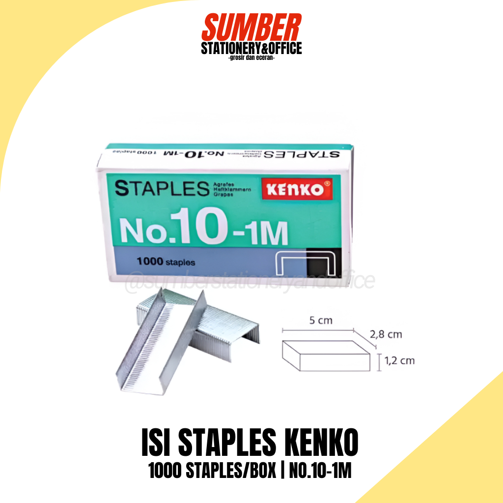 

Isi Staples Kenko No.10-1M - Untuk Stapler Heavy Duty [1 Box] (K-R-HD-10)