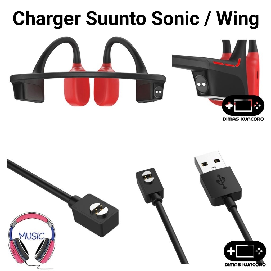 Charger Suunto Sonic / Wing charging bone conduction headphone 1 2 kabel magnetic usb cable
