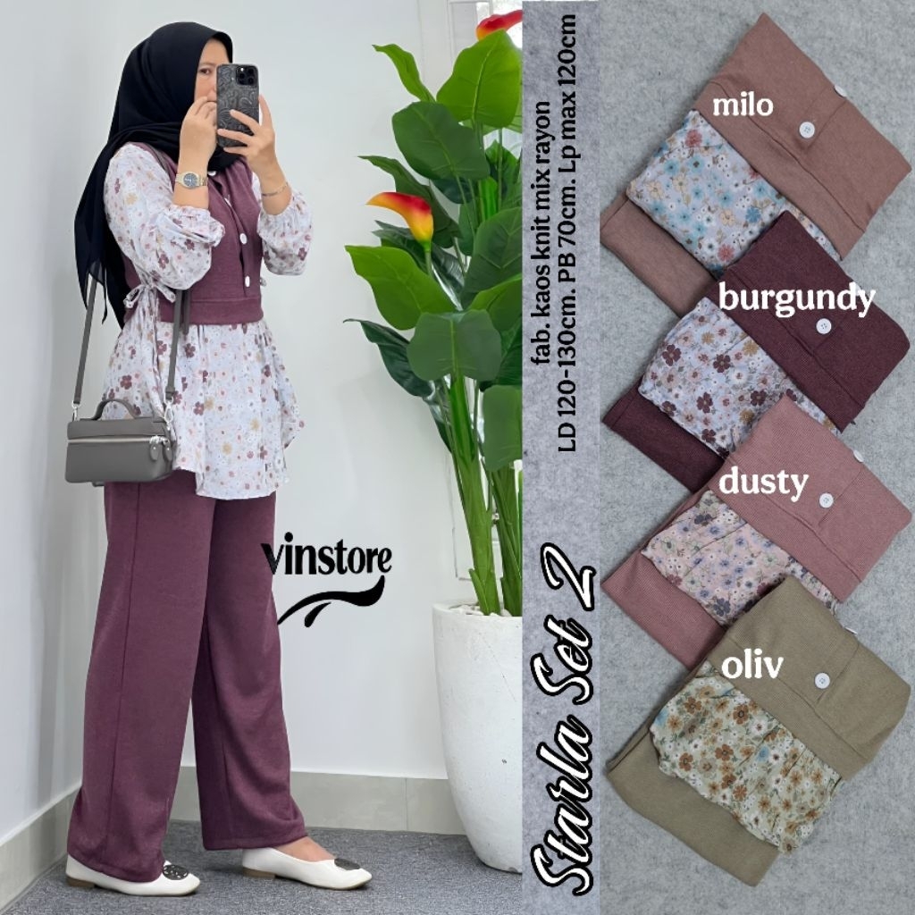 SETCEL TERBARU STARLA SET #2 BY.VINSTORE ORIGINAL BEST SELLER