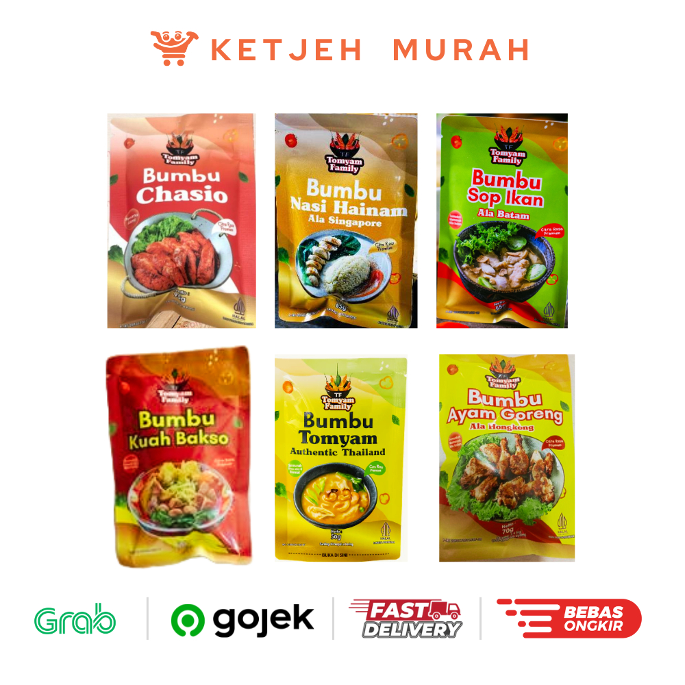 Bumbu Tomyam Family Rasa Chasio Char Siew BBQ Oriental / Nasi Hainam / Sop Ikan Batam / Tomyam Thail