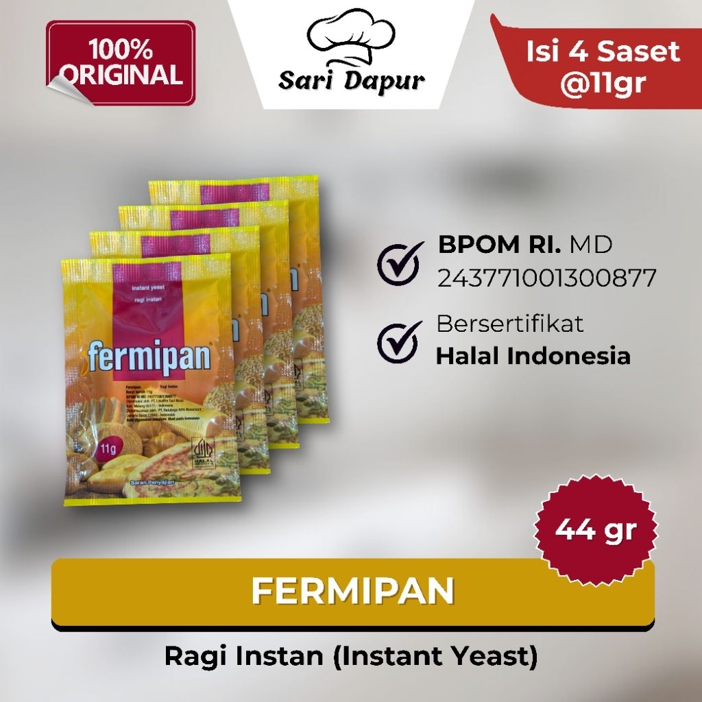 

FERMIPAN Ragi Instan 44gr (4 Saset x 11gr)