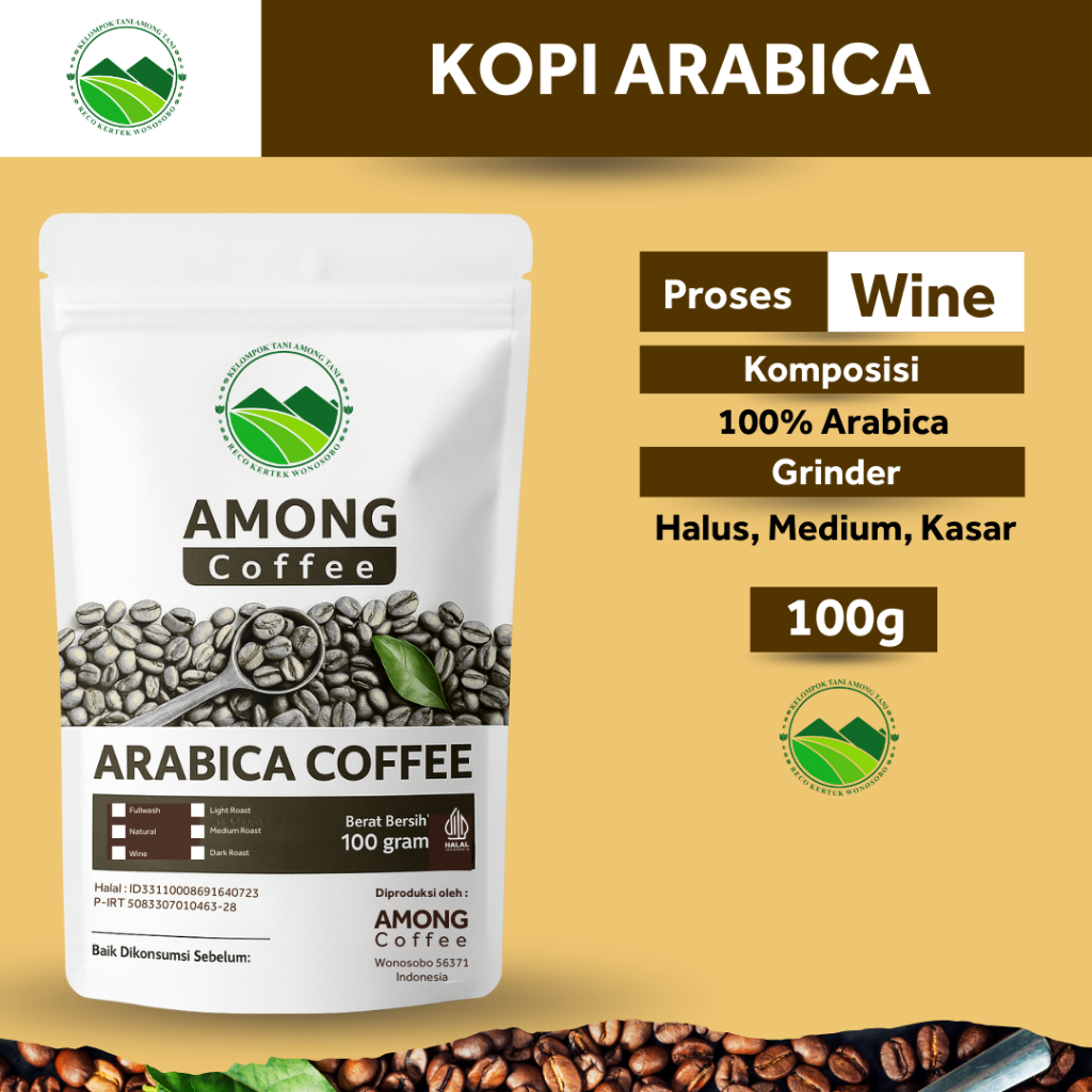 

Kopi Bubuk Arabica Wine Proses Coffee Asli Temanggung Roasting