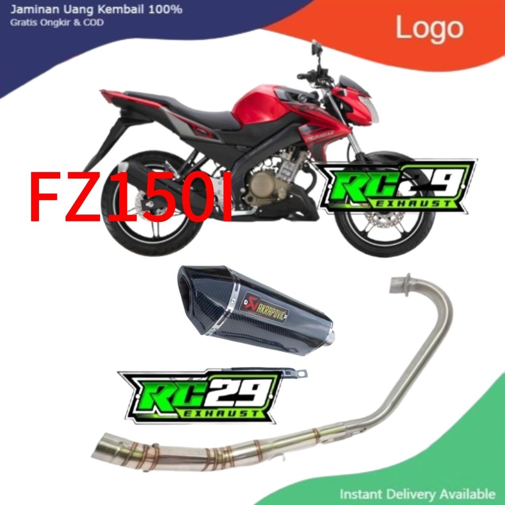 knalpot ekzos FZ150i racing FZ150I fz150i Vixion New Vixion old exhaust Akrapovic full system